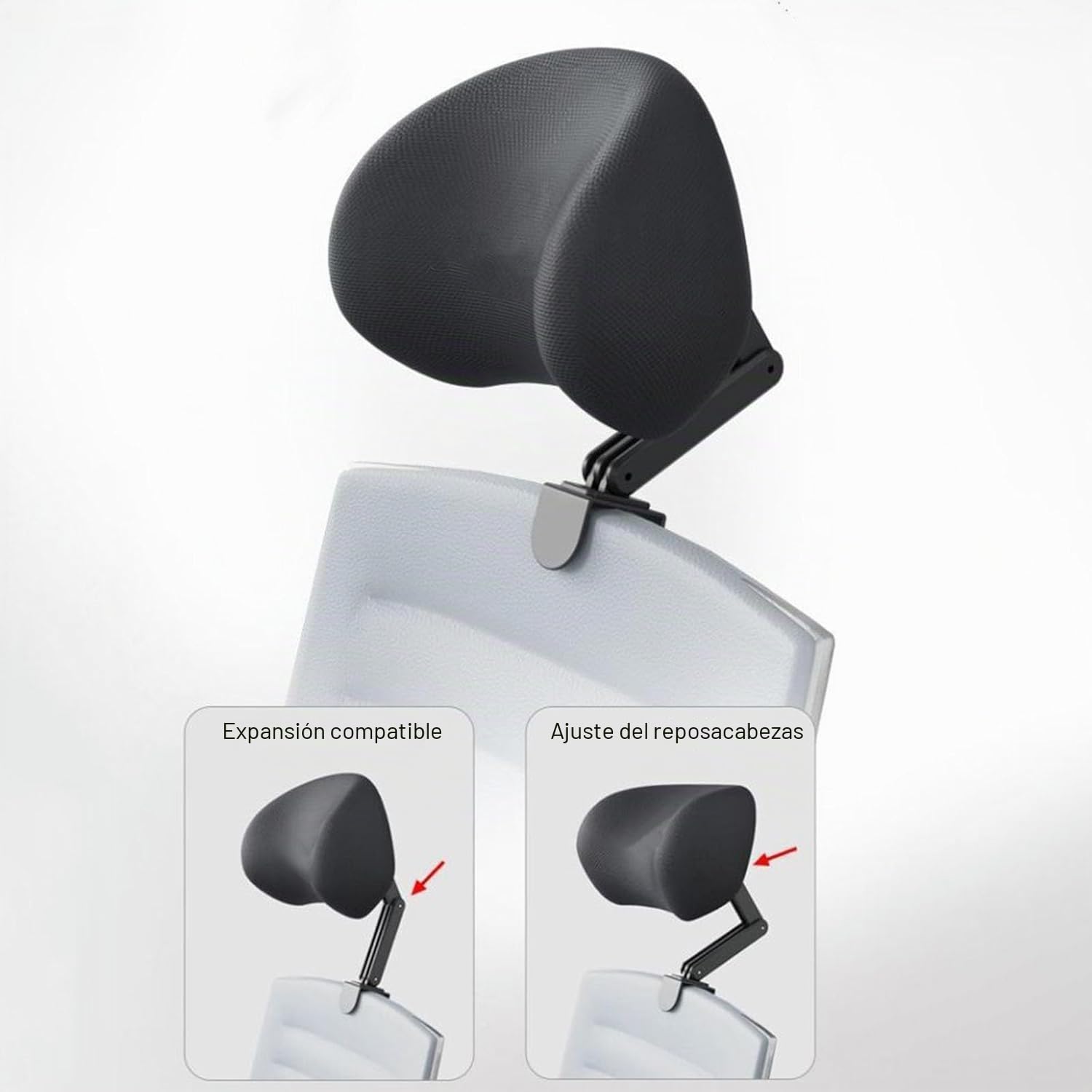 Reposacabezas de espuma viscoelástica para silla de oficina, reposacabezas de silla acoplable, soporte de cuello de silla de escritorio, almohada de esponja elástica para la cabeza de altura y