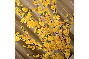 Firlar Artificial Peach Blossom Branches, Spring Silk Flowers Floral Arrangements