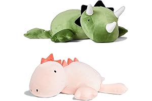 2-PCS 1.4 LB Pink Weighted Dinosaur (Weighted Stuffed Toys)