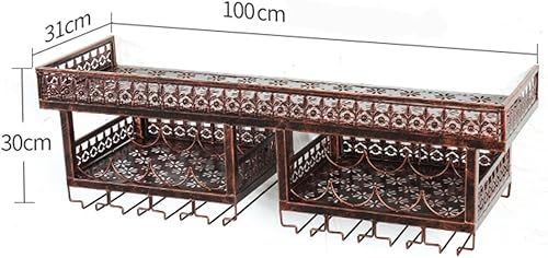 Miniatura 4 de Estante para botellas de vino para almacenamiento de botellas de metal y soporte de vidrio para decoración del hogar, perfecto para sala de estar,