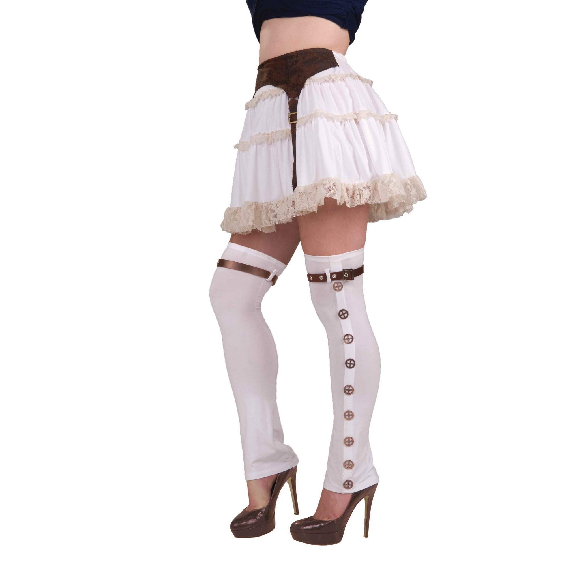 Bristol Novelty BA781 Steampunk Buckle Spats, Mens, One Size