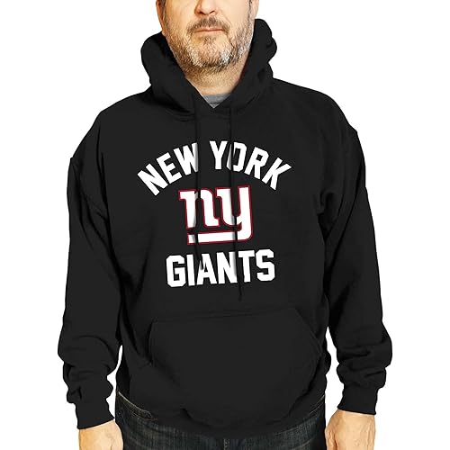 Team Fan Apparel NFL Adult Gameday Hooded Sweatshirt - Poly Fleece Cotton Blend - Stay Warm and Represent Your Team in Style