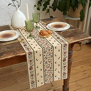 Spring Table Runner Flower Table Runners Burlap Fabric, Farmhouse Holiday Kitchen Dining Table Decoration for Kitchen Dining Room Coffee Table 13 x 72 Inches Spring Table Runner Flower Table Runners Burlap Fabric Farmhouse Holiday Kitchen Dining Table Decoration for Kitchen Dining Room Coffee Table 13 x 72 Inches