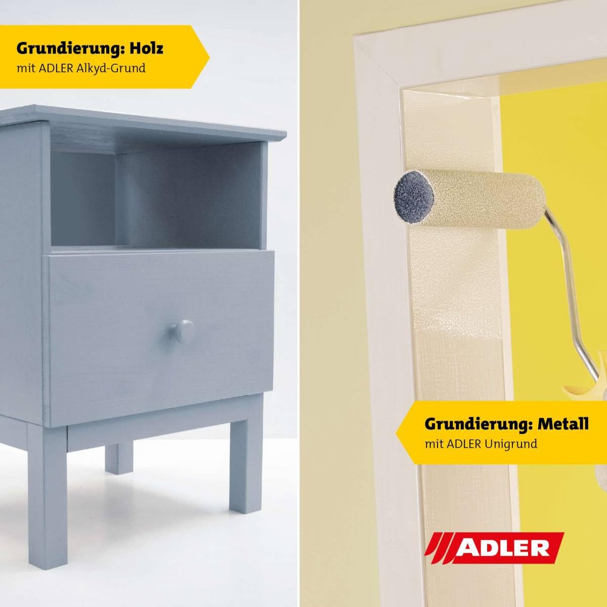 ADLER Samtalkyd Mattlack - Weiß 2,5 L - Premium Kunstharzlack matt, Decklack für innen und außen mit guter Wetter- und Vergilbungsbeständigkeit, Bootslack Qualität
