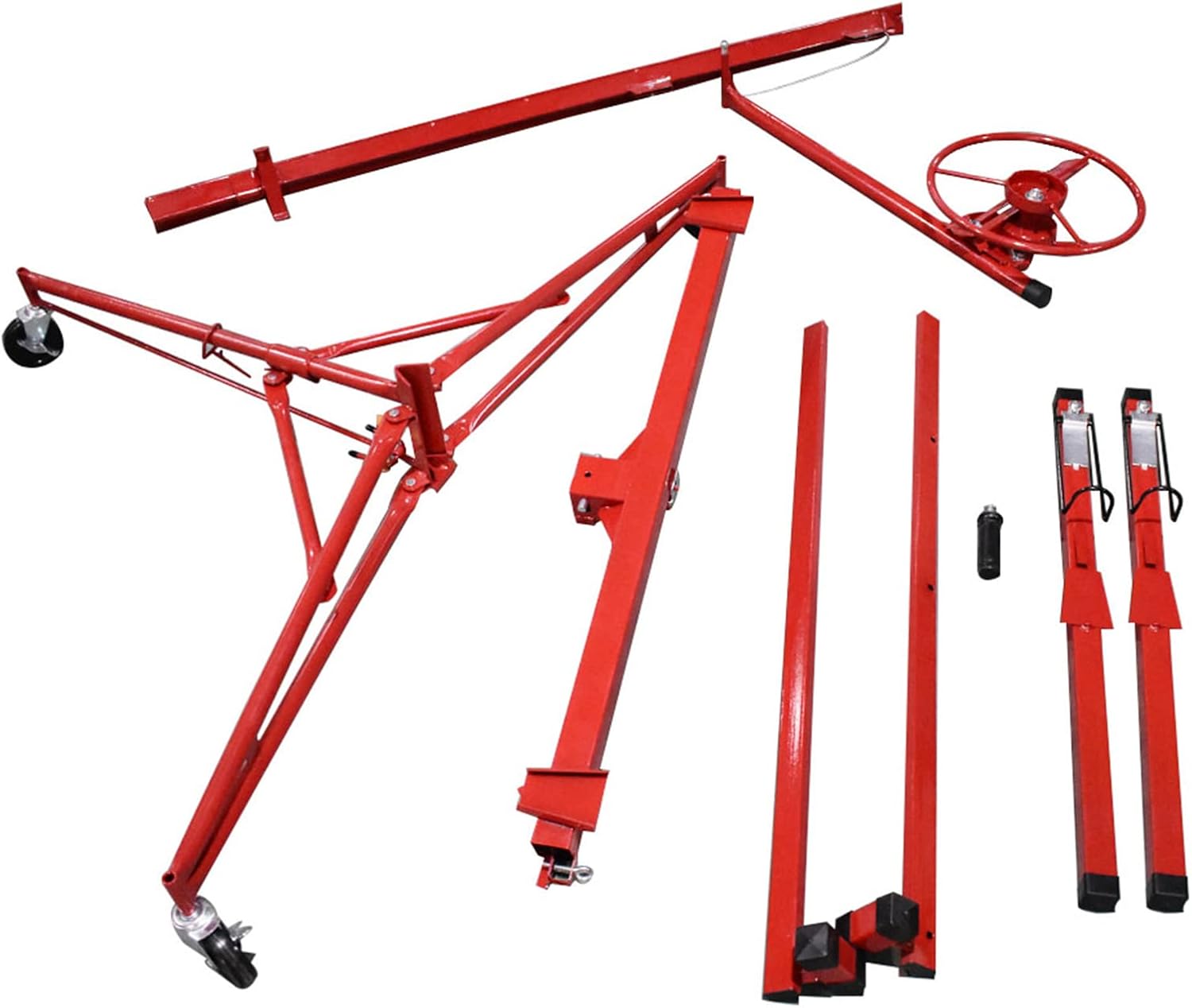 Drywall Lift, 16FT Drywall Panel Hoist Jack Lifter Jack Rolling Caster Wheel Lockable Tool