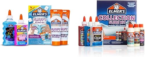 Elmer's Kit de slime esponjoso, 4 unidades y suministros de kit de colección de slime, 6 unidades