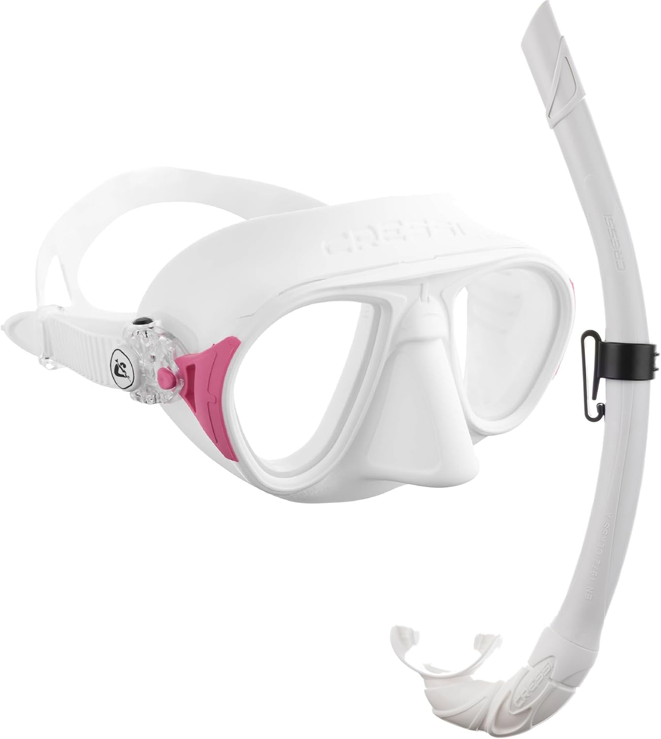 Cressi Mask And Snorkel designed from Freediving and Scuba Diving - Anti-Fog System, Low Volume Mask - Flexible, Foldable Snorkel - Calibro And Corsica: made in Italy