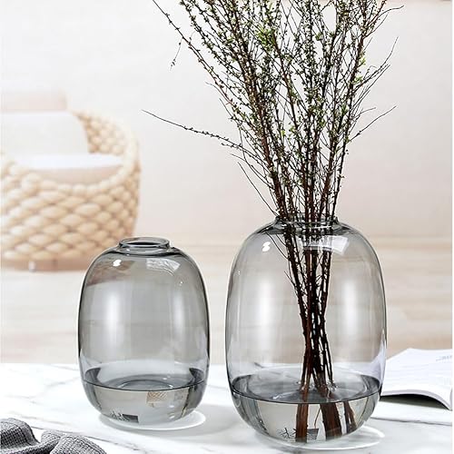 Miniatura 5 de Jarrón grande de vidrio para flores, jarrón alto de vidrio para decoración, jarrón decorativo para el hogar, centros de mesa, decoración de flores y