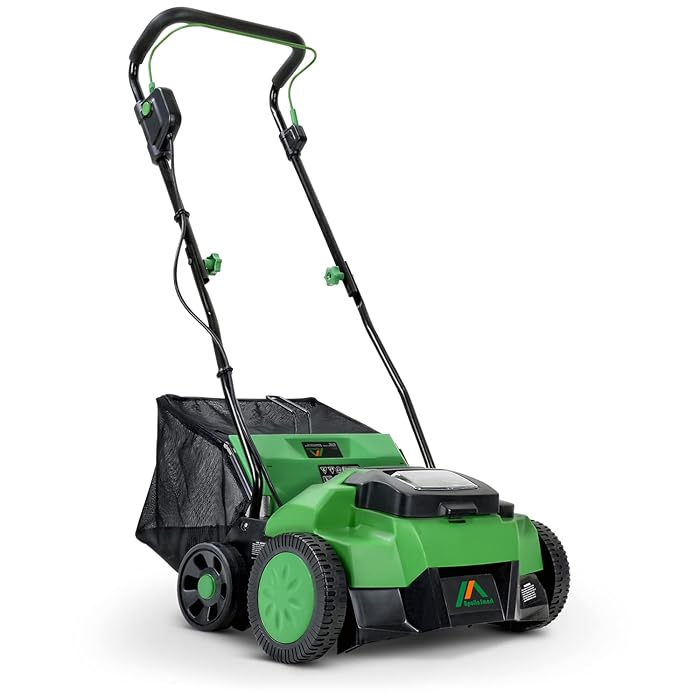 Buy ApolloSmart 2 in 1 Walk Behind Scarifier, Lawn Dethatcher Raker Cordless Electric 40V 2Ah 14