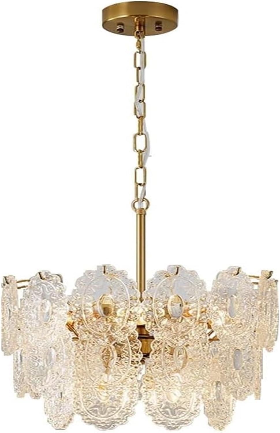 Lustre en verre vintage 6 lumières pour cuisine moderne et îlot de salle à manger