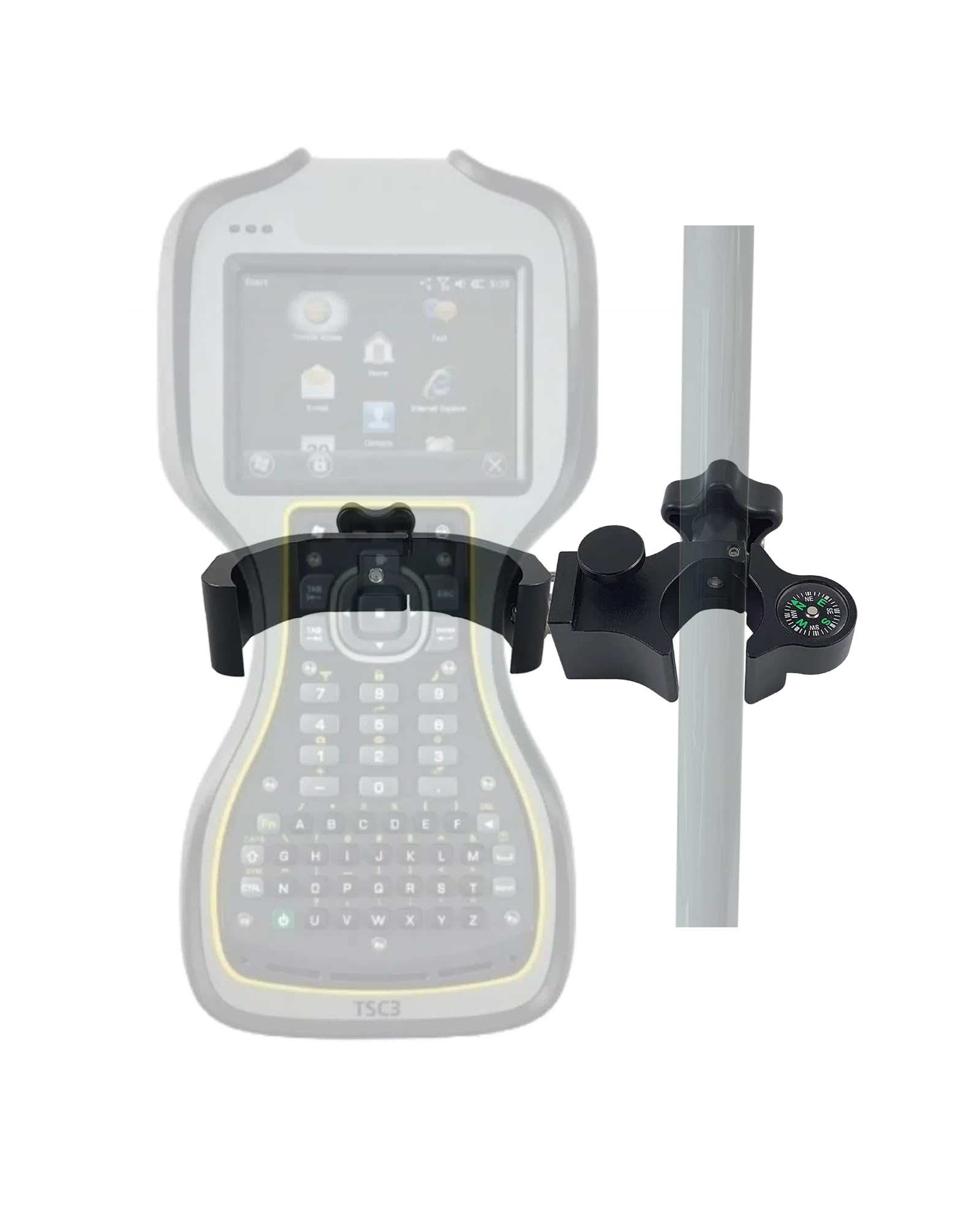 TSC3 Support pour collecteur de données GPS | Support de serrage à dégagement rapide compatible avec l'équipement d'arpentage Trimble TSC3, clip de poteau réglable
