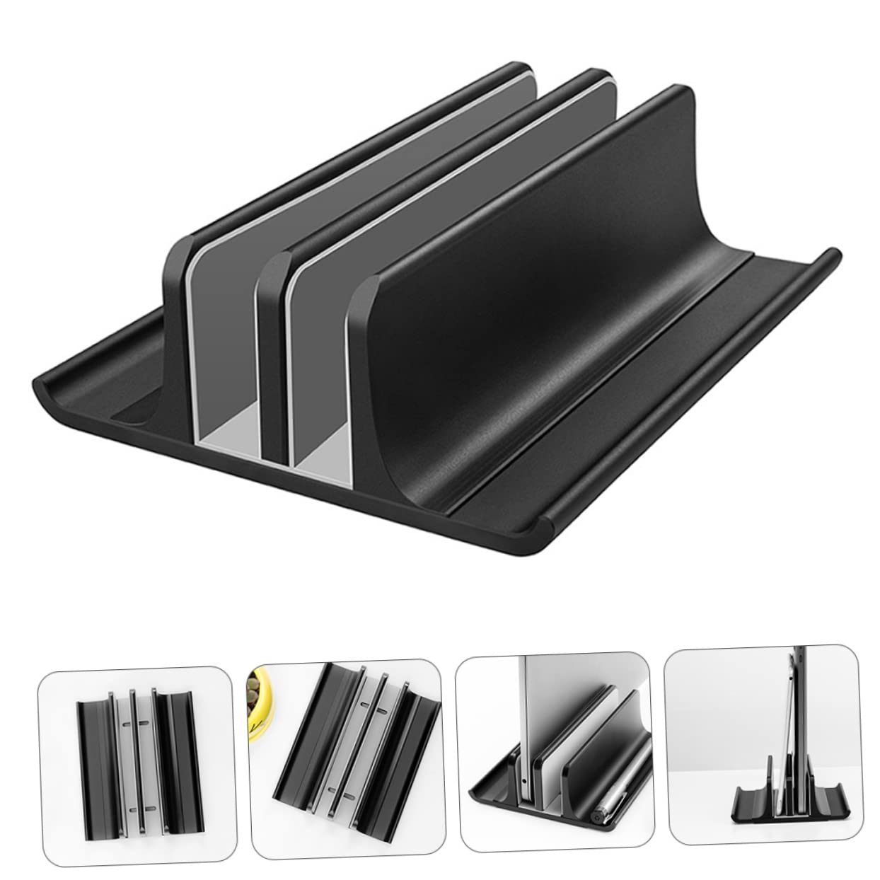 HEMOTON Supporto Verticale Per Laptop Lega Di Alluminio Stand Di Raffreddamento Per Computer Portatile Design Leggero e Facile Da Installare Ottimo Per Ufficio e Casa