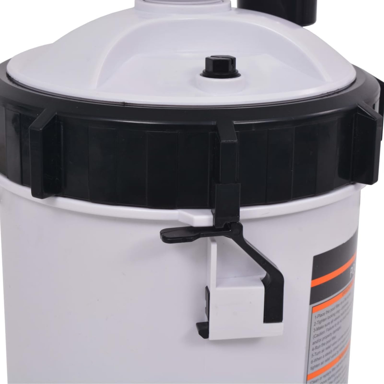 Homgoday Pompe de Filtration de Piscine Efficace avec 100 Balles de Filtre - Blanc et Noir