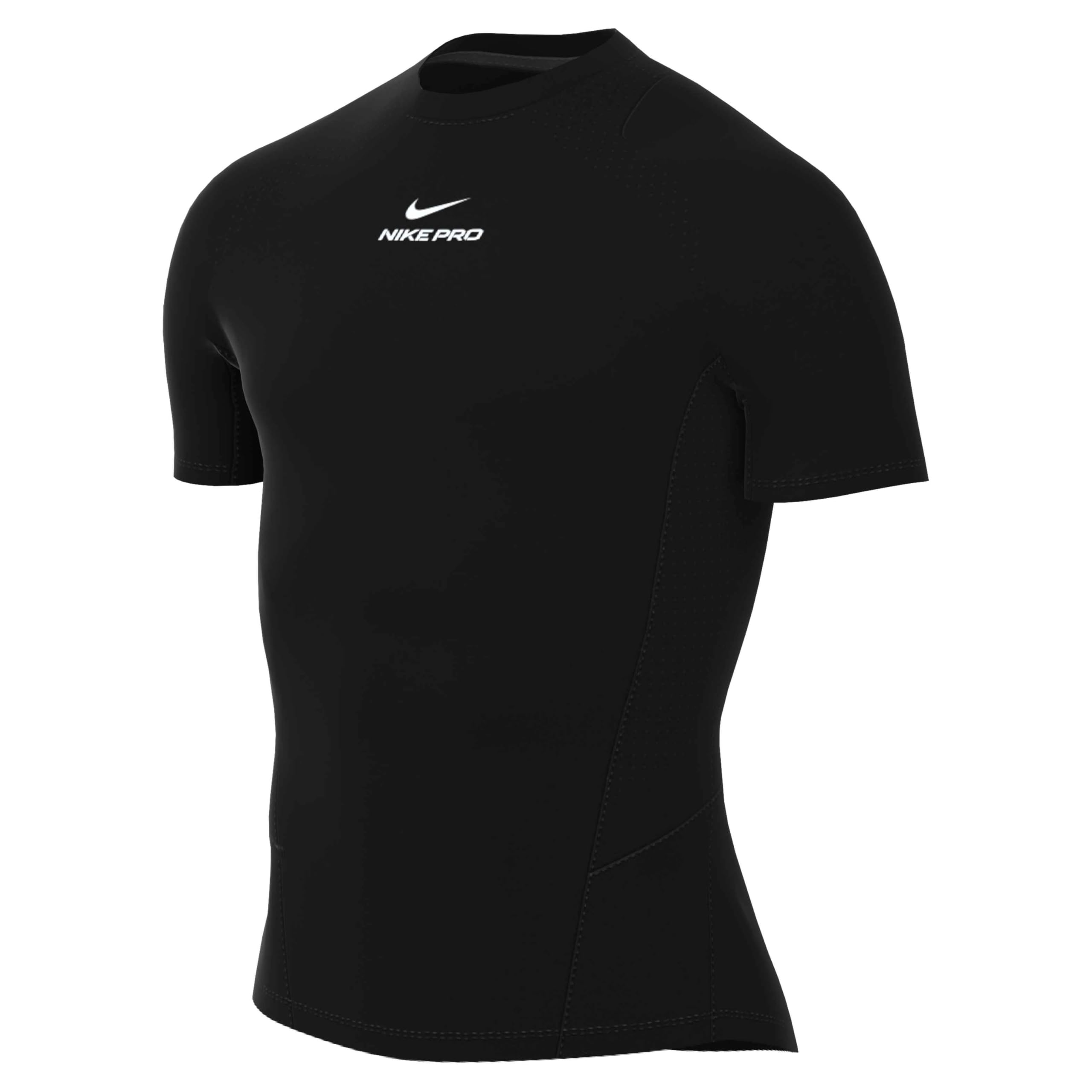 Nike Pro Training Dri-Fit ADV Men's Short Sleeve Shirt, Black/Black/White, IF2214-010, 2XL
