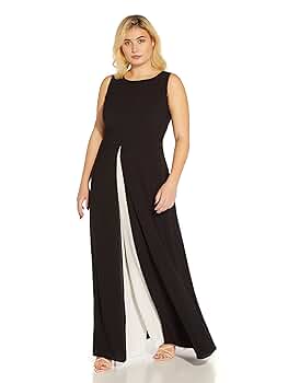Amazon.com: Adrianna Papell Women's Crepe Overlay Jumpsuit