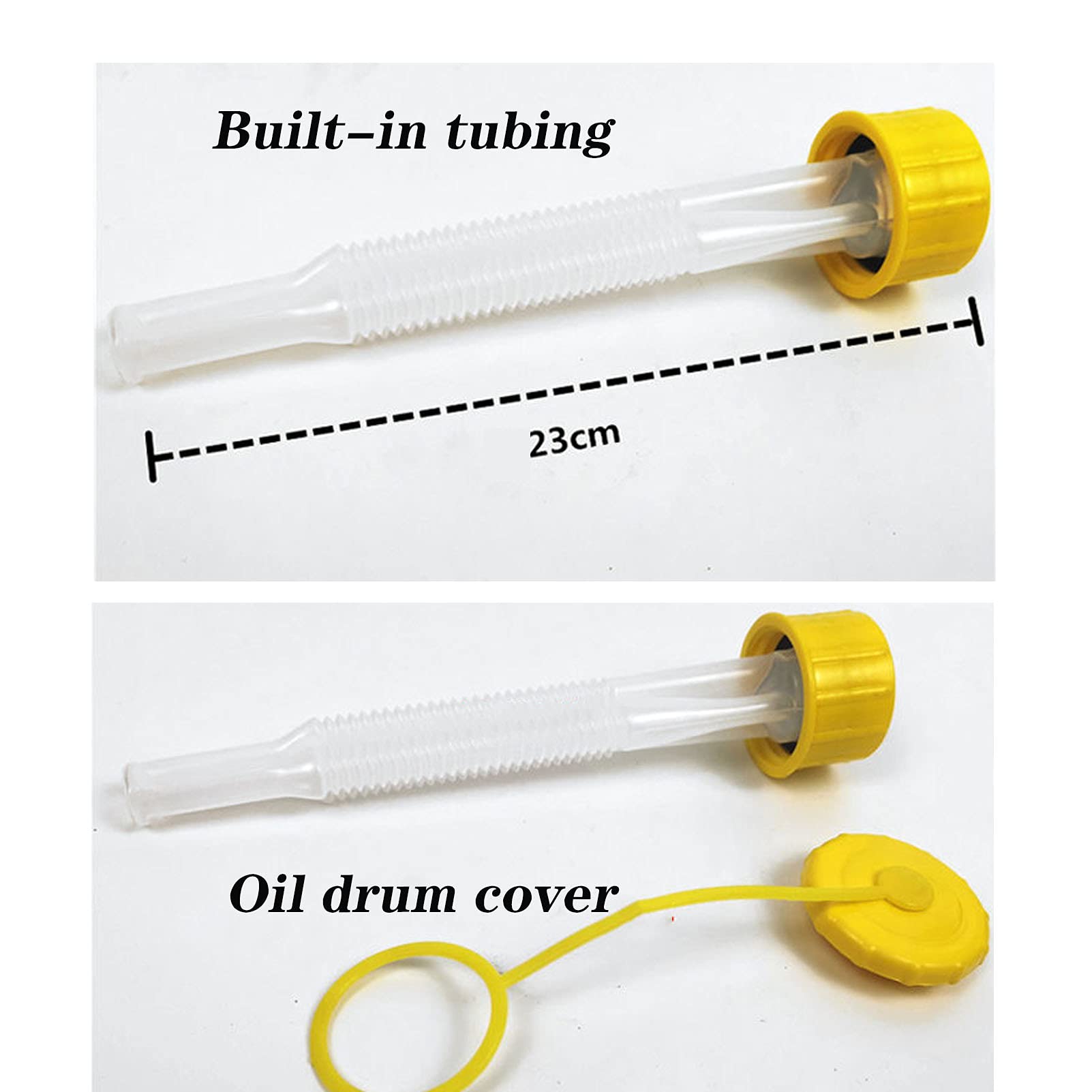 Recipientes para gasolina Bote de gasolina de 5L, 10L, 20L para almacenamiento de combustible Contenedor de aceite diesel Bote con pico vertedor para gasolina y diesel, Bomba manual de sifónx1, Apro