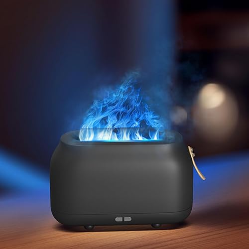 Miniatura 3 de Topyond Difusor de llama difusor de aceite esencial humidificador de aromaterapia, humidificador de chimenea alimentado por USB para yoga en casa,