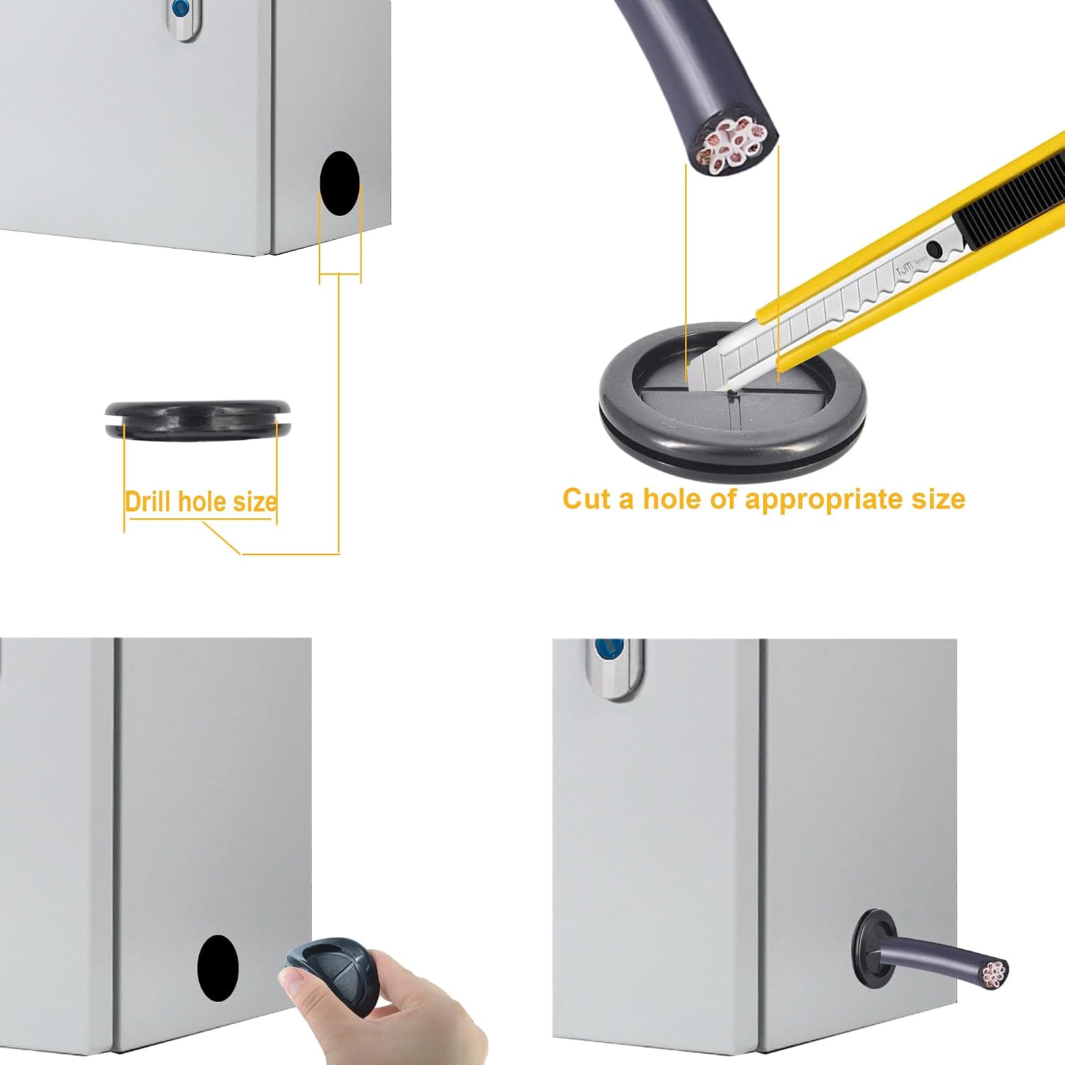 Rubber Grommets Wire Protection,Closed Rubber Grommet,Firewall Solid Closed Hole,Firewall Plug Grommet Synthetic Wire Protection Hole Grommets,for Drill Hole Wire Electrical Appliance Plumbing