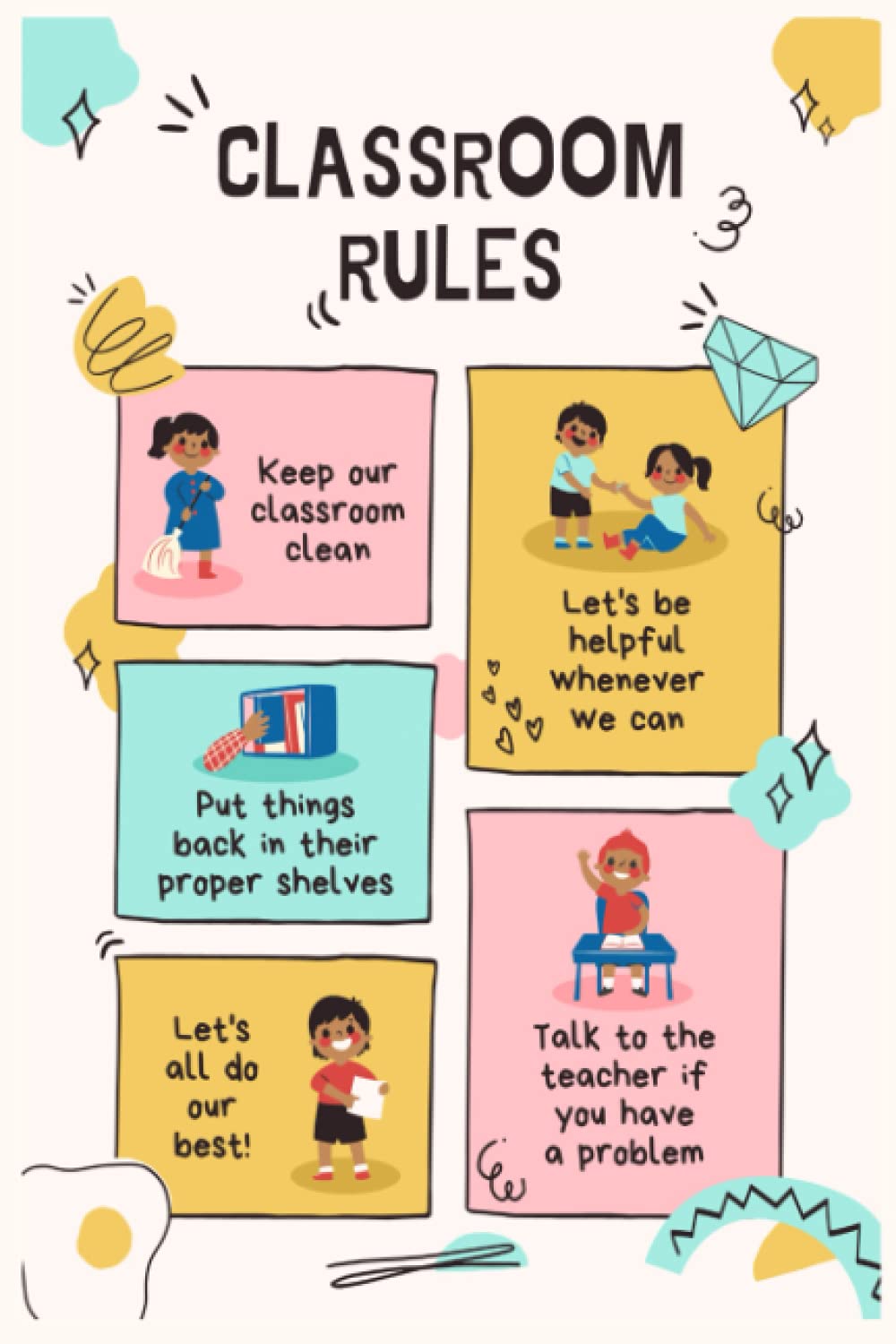 ClassRoom Rules NoteBook: Lined Paper