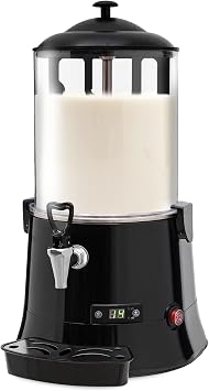 10L Commercial Hot Chocolate Maker Machine Chocolate Dispenser Warmer With Faucet 400W 110V Hot Beverage Warmer for Heating Chocolate Coffee Milk 10L-Black