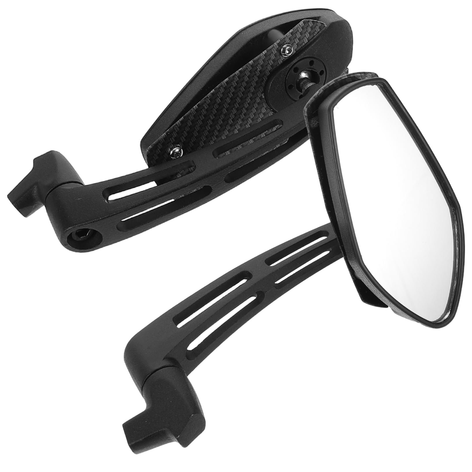 Specchietti Bar End per Moto, Coppia, Vetro e Lega | Cruiser e Chopper, Chiarezza Elevata, Resistente alle Intemperie, Design Sportivo