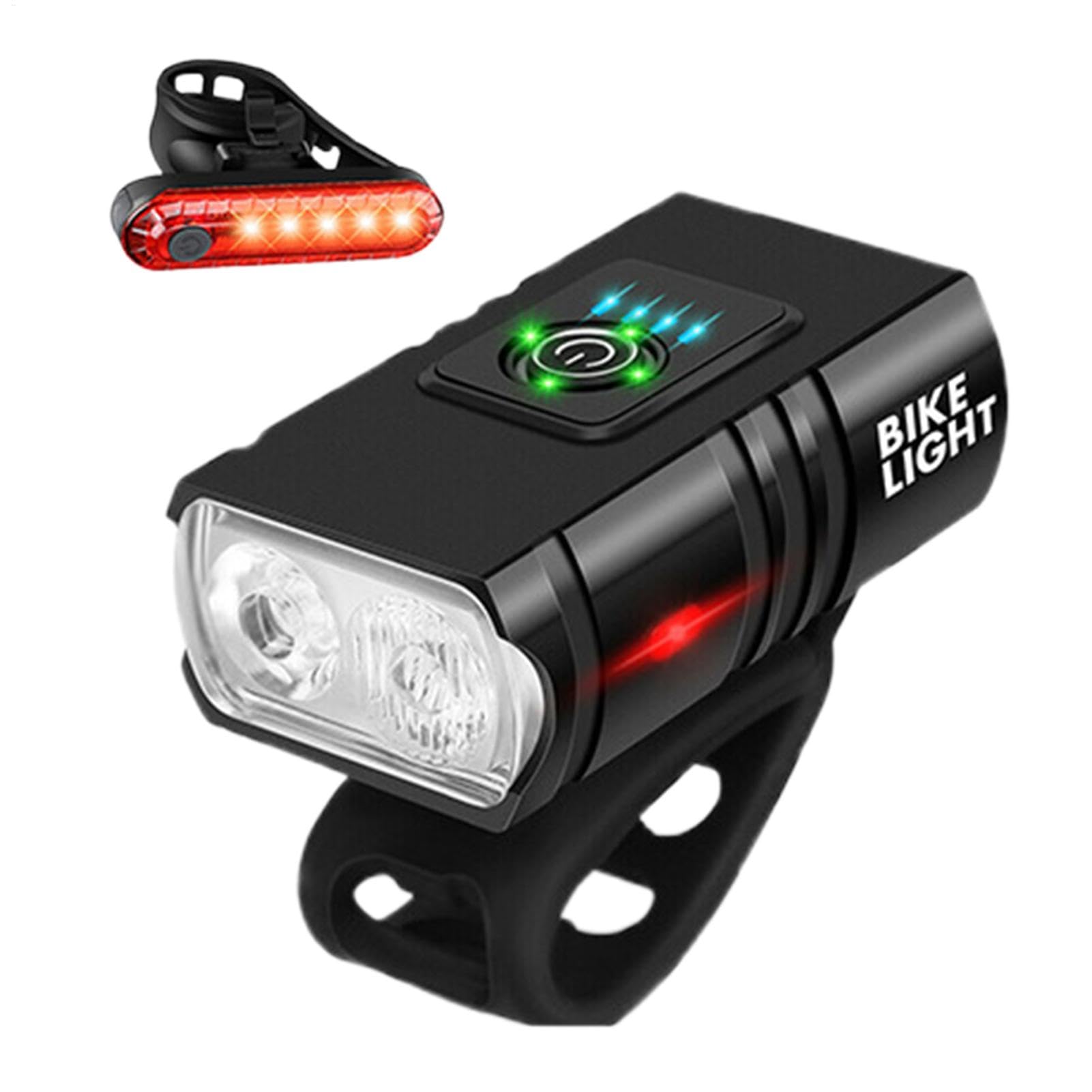 Światła rowerowe na nocną jazdę, ładowane przez USB, 1000LM, reflektor i tylne światło, wysoka jasność, wodoodporne światła na bezpieczeństwo, lekkie przednie i tylne światło rowerowe do dojazdu do