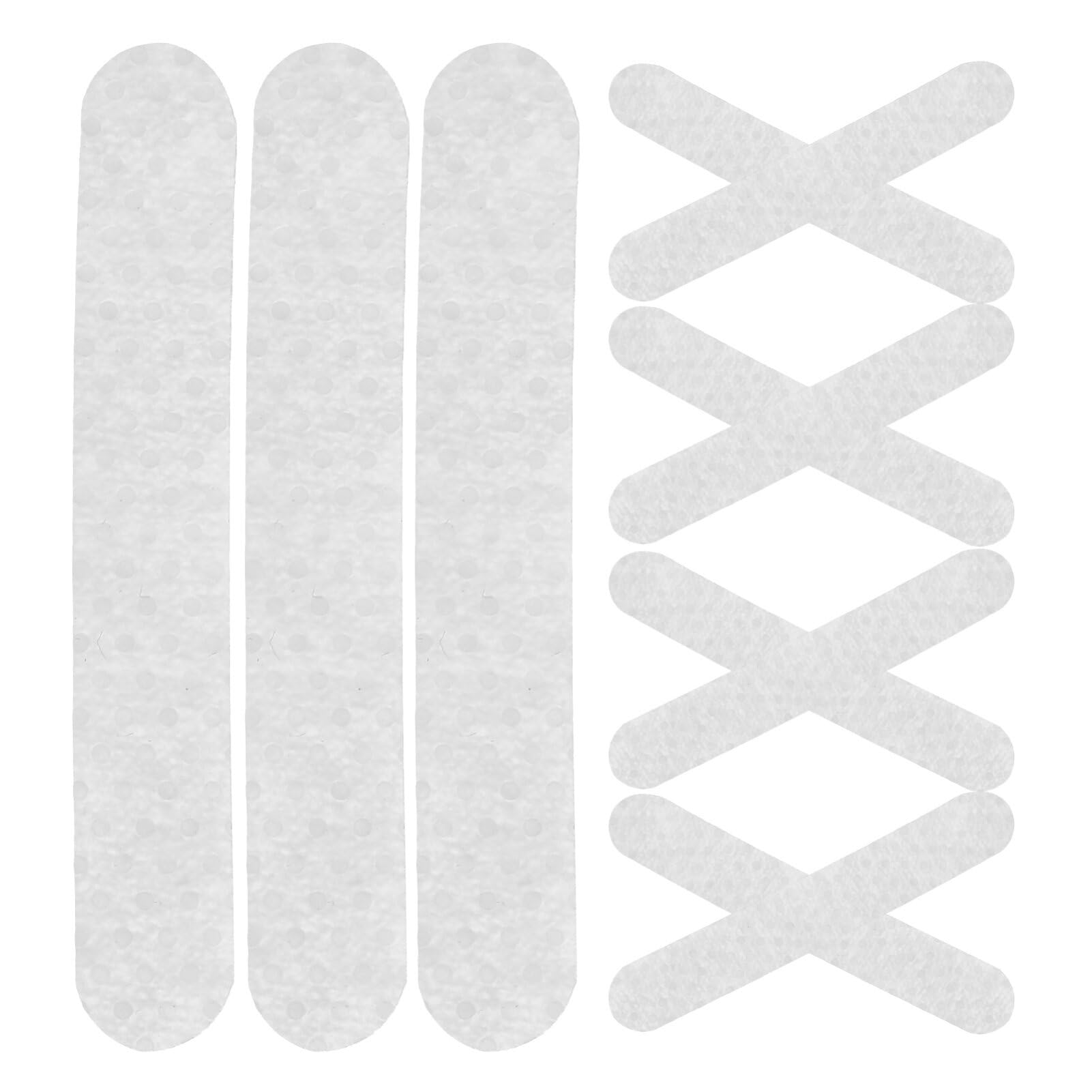 HOLIDYOYO Anti-Skid Hanger Connector Strips 100pcs Silicone Hanger Grips Adhesive for Wood Hangers Sturdy and Practical