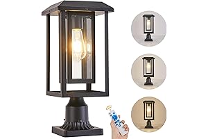 SCNYCUL Solar Lamp Post Lights for Outdoor with Pier Mount Base