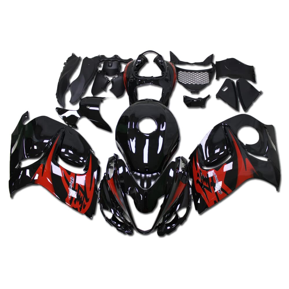 Plastic Black Red Fairing Fit for Suzuki 2008-2019 GSXR 1300 Hayabusa Gen2 Injection ABS Bodywork New Aftermarket Bodyframe Kit Set 2009 2010 2011 2012 2013 2014 2015 2016