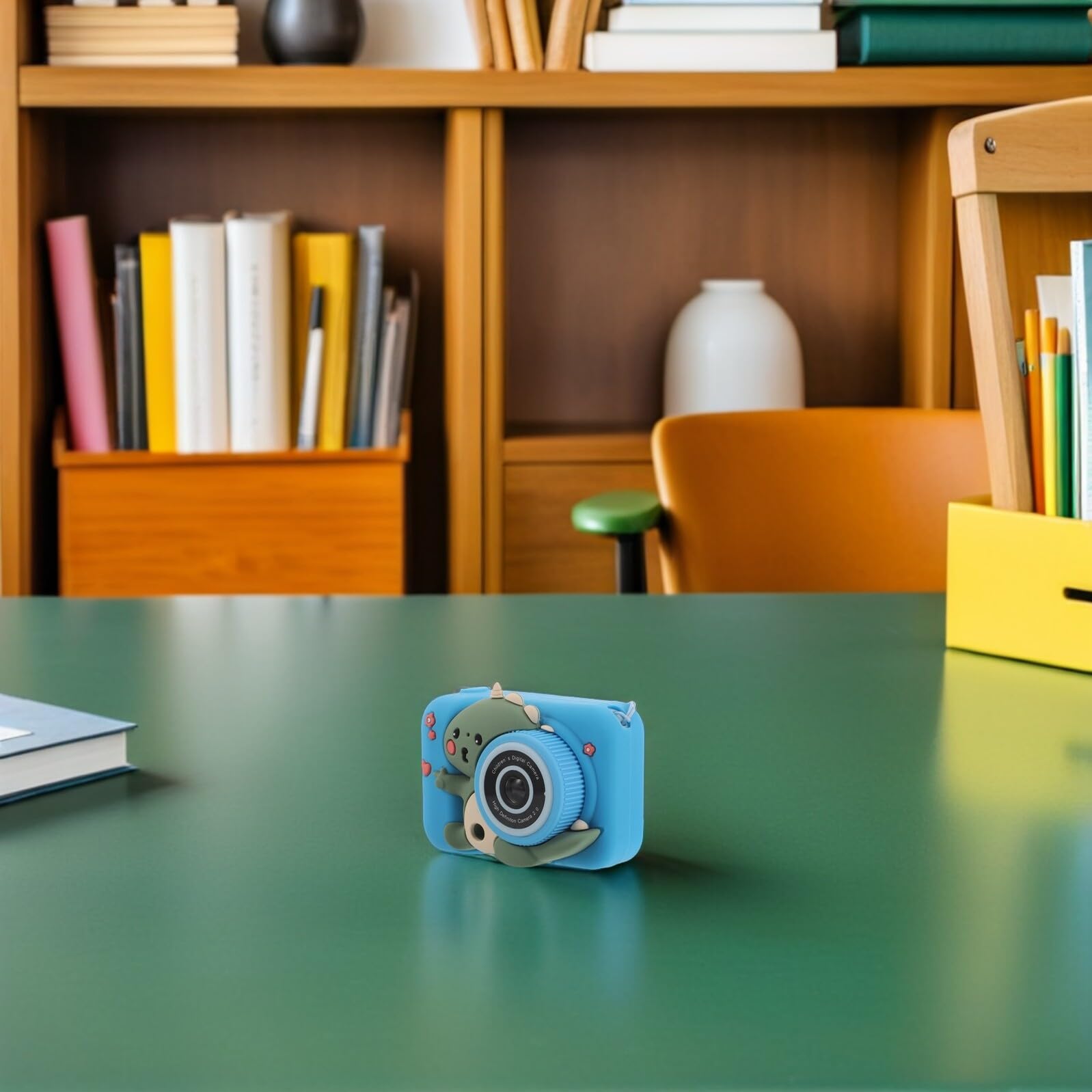 Macchina Fotografica Digitale Cartone HD per Foto e Video | Doppia Lente Anteriore e Posteriore, Abs con Silicone, Portatile Compatta per Bambini e Principianti