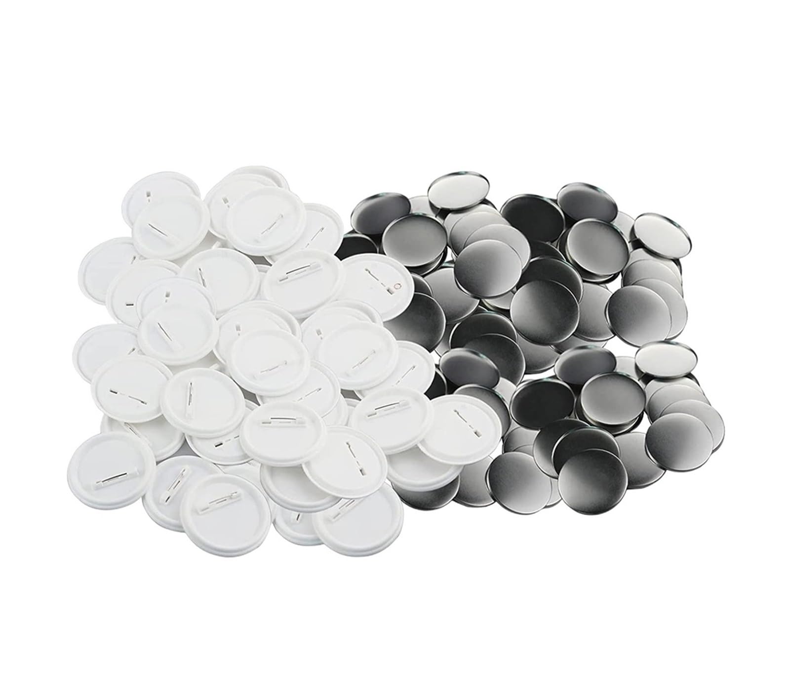 Badge vierge 75mm pour machine à bouton DIY - Kit de 200 pièces complètes