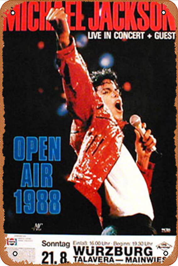 Amazon.com: Jackson, Michael concert poster Poster Retro Metal Tin