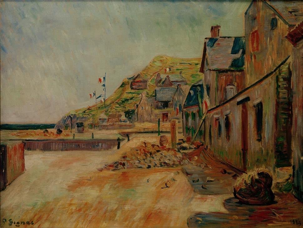 Toile Paul Signac Port-en-Bessin pour créer une ambiance marine apaisante chez soi