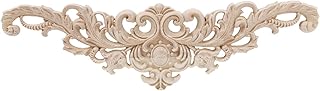 BESPORTBLE Wood Carved Onlay Applique Unpainted Decorative Light Door Decors Wall Decors for Cabinets Windows Cupboards Mirrors Furniture
