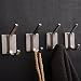 YIGII 4 Piece z206 Coat Robe Hook Rail Bathroom Wall 3m Self Adhesive Brushed Sus304 Stainless Steel Towel Hooks