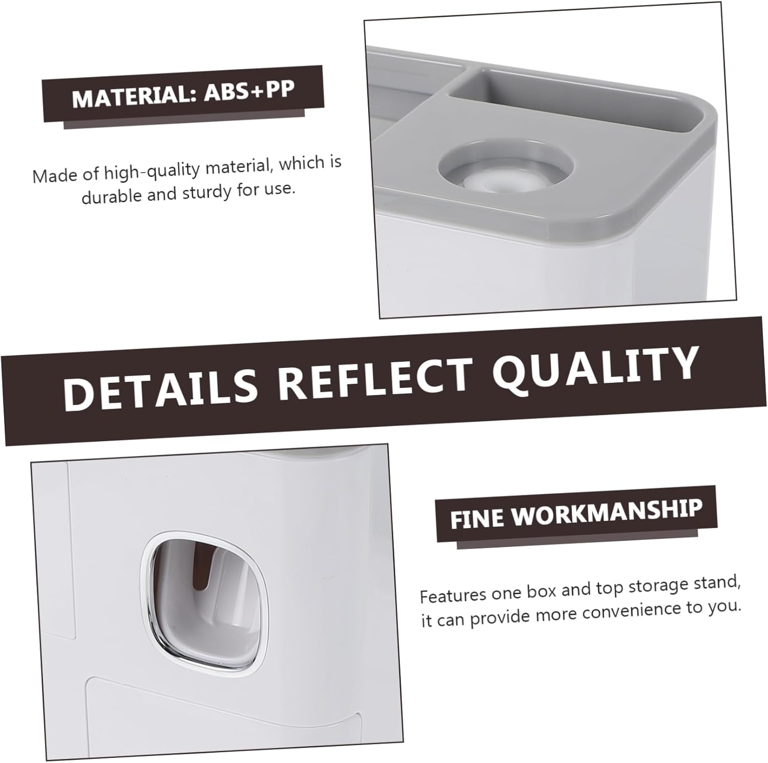 PRETYZOOM Wall Mounted Toothbrush Holder Toothbrush Rack with Cup for Bathroom Space Saving Easy Installation Tiles and White Household Organizer for Sink and Wall