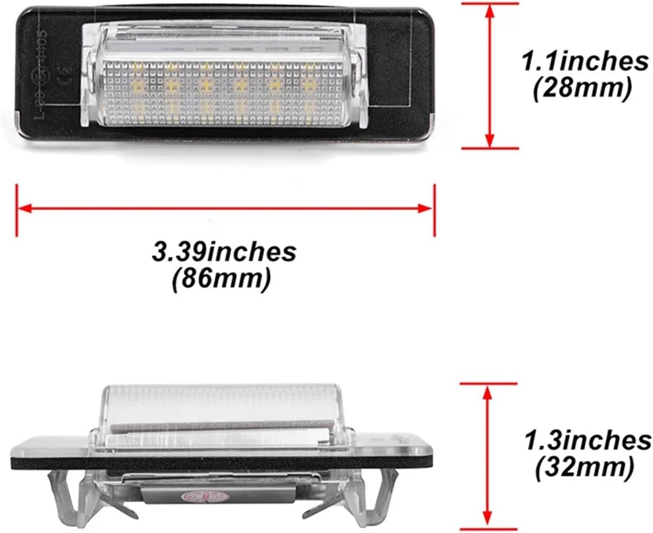 Canbus Car Rear Led Number License Plate Light Compatible with Benz W210 E300 E320 E420 W202 4D C230 C280 C43 AMG Auto Parking Tag Lamps