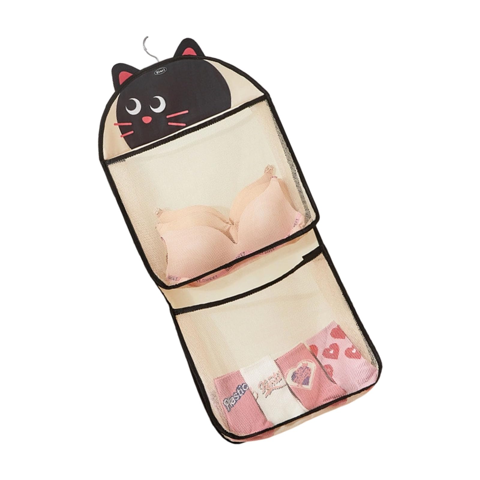 HDOYTXXM Ventilated Meshes Garment Organiser Bag for Underwear Lingerie Socks Multi Compartment Hanging Home Closet Management Multi Pocket Garment Closet Organiser