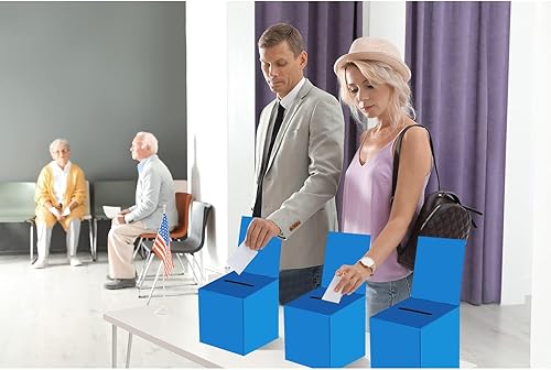 Miniatura 5 de Paquete de 24 cajas de sugerencias para rifas con ranura, cajas de cartón de 6 x 6 x 6 pulgadas con ranura para boletos y cabecera extraíble para