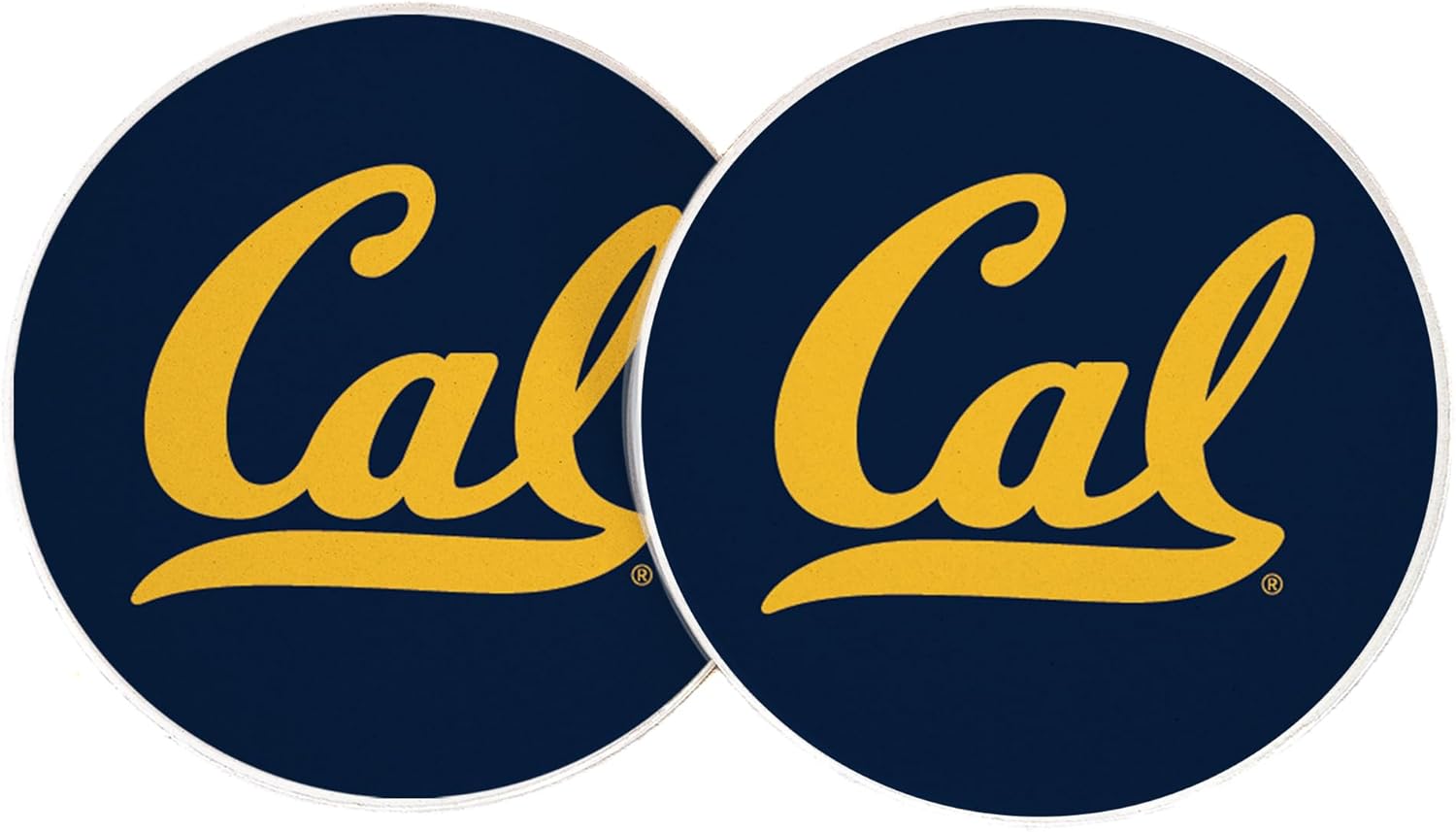 Desert Cactus Cal Berkeley University Car Coaster Golden Bears Cal UC Absorbent Sandstone Car Cup Coasters Set of 2 (Design A)
