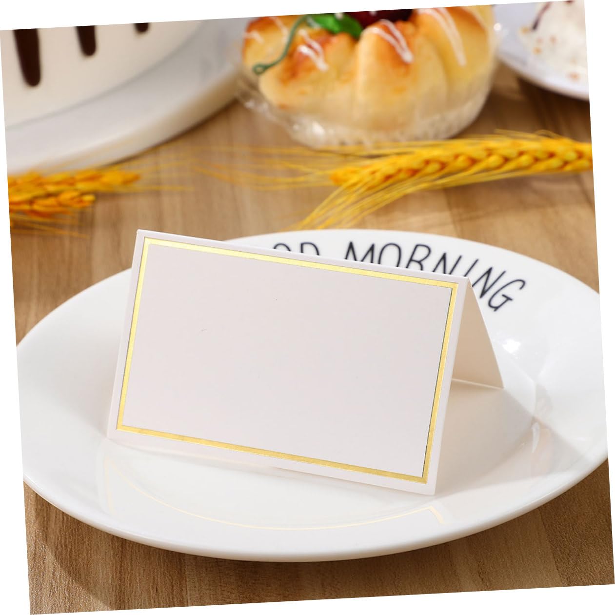 200 Stück Elegante Tischkarten aus Papier Rund mit Bronzefarbenem Design und Strukturierter Oberfläche Praktisch und Gratfrei für Hochzeiten und Restaurants