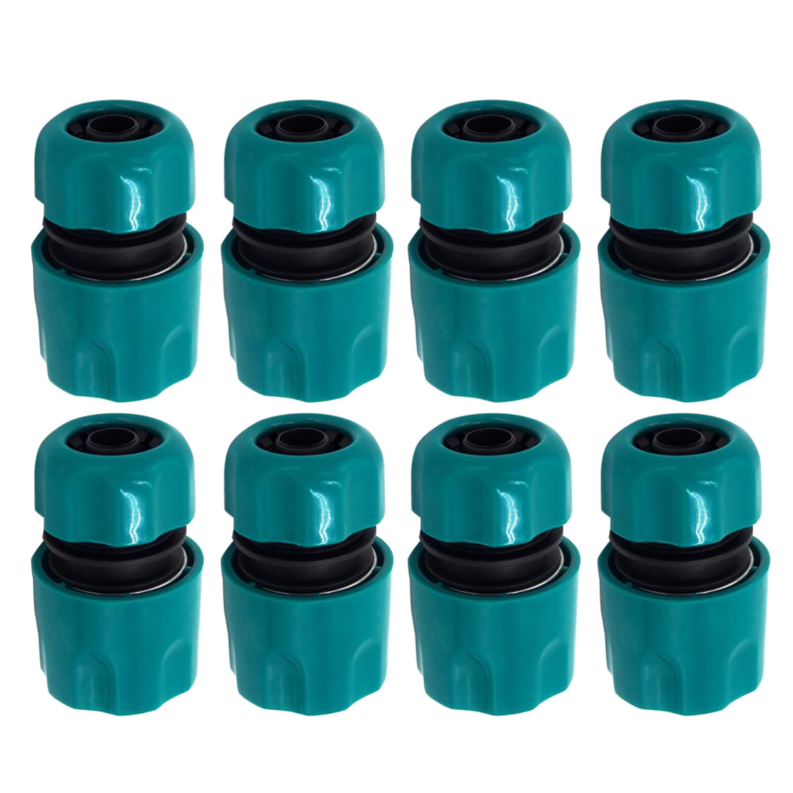 SagaSave 8PCS Water Quick Connectors, 1/2 inch Threaded, Garden Hose Tap Connector, Hose Coupling Joint Adapter for Connecting Garden Hoses and Outdoor Faucets (GN)