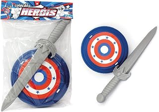 Fantasia Acessório Espada com Escudo Heróis Leplastic 42cm