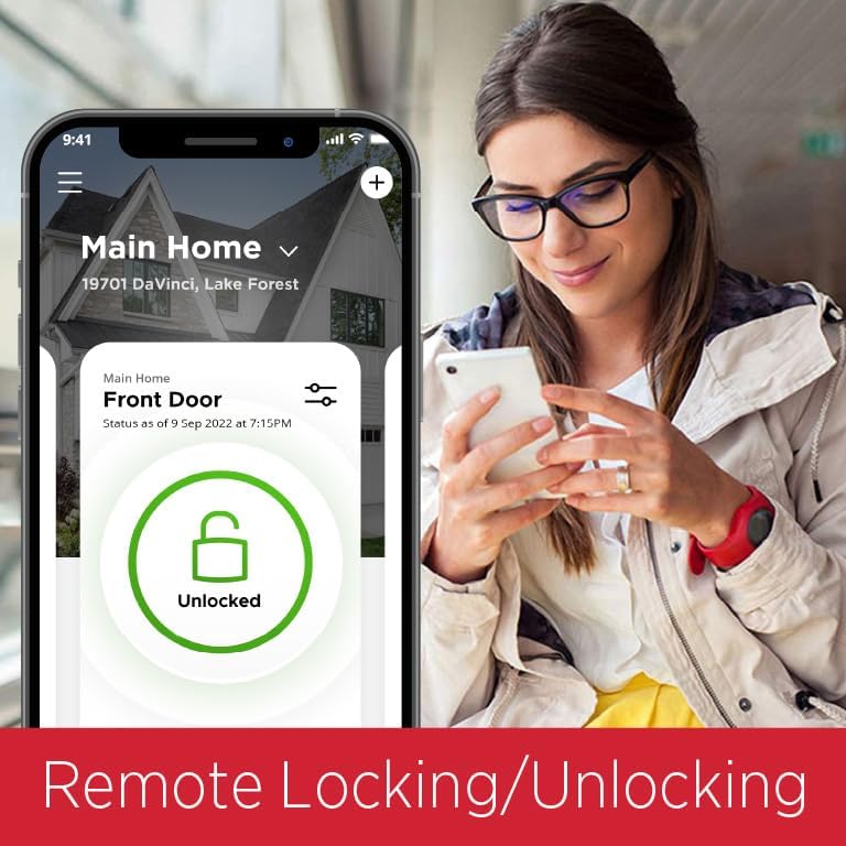 Kwikset App showing door unlocked status