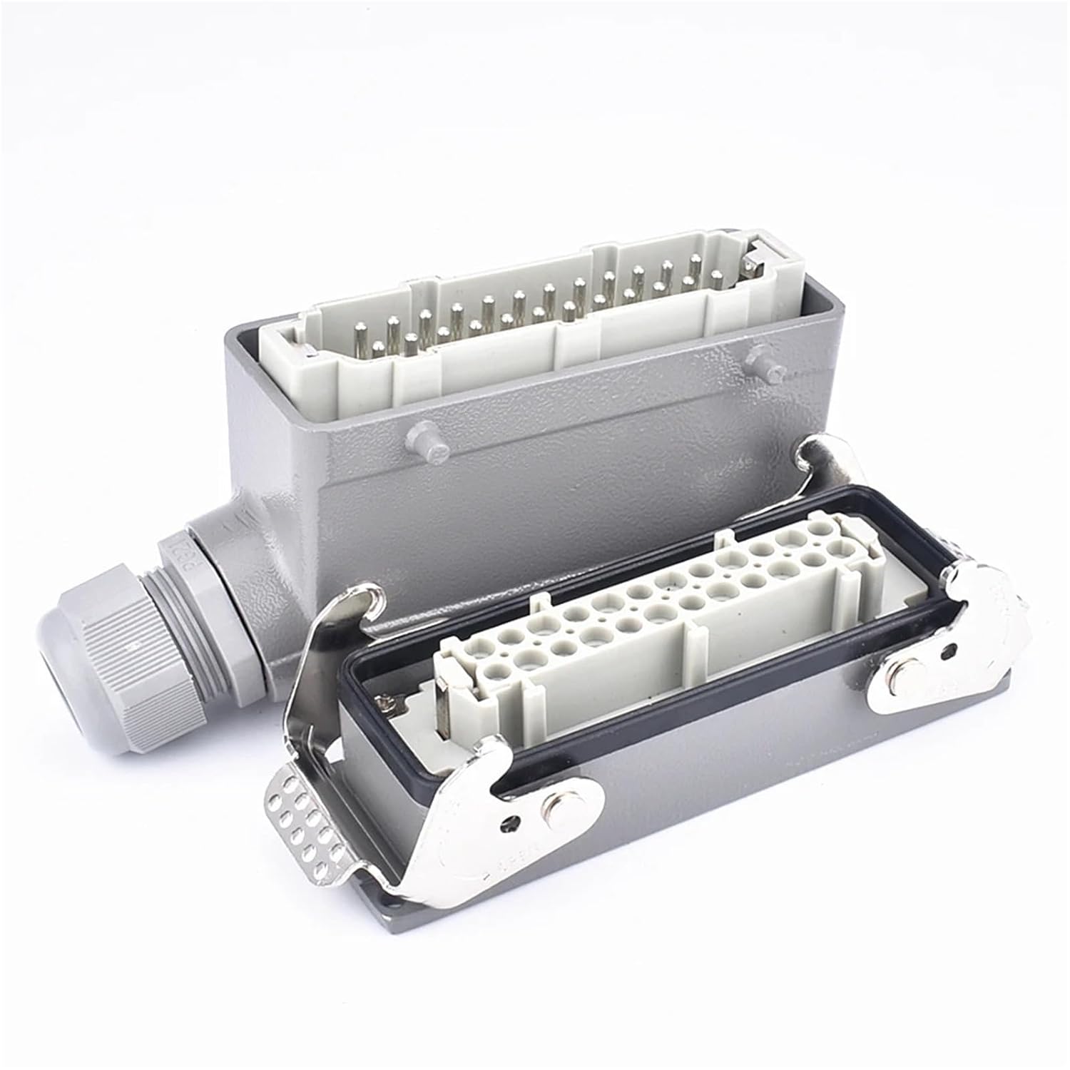 HE-024-1 24-core Screw Spring Direct-Insertion Rectangular Heavy-Duty Connector, Socket