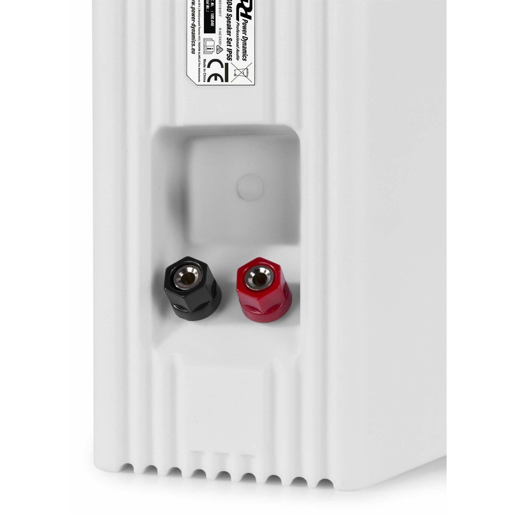 Power Dynamics BGO40 Set di Diffusori a 2 Vie, Woofer 4", Tweeter 3/4", 100 W, Bianco