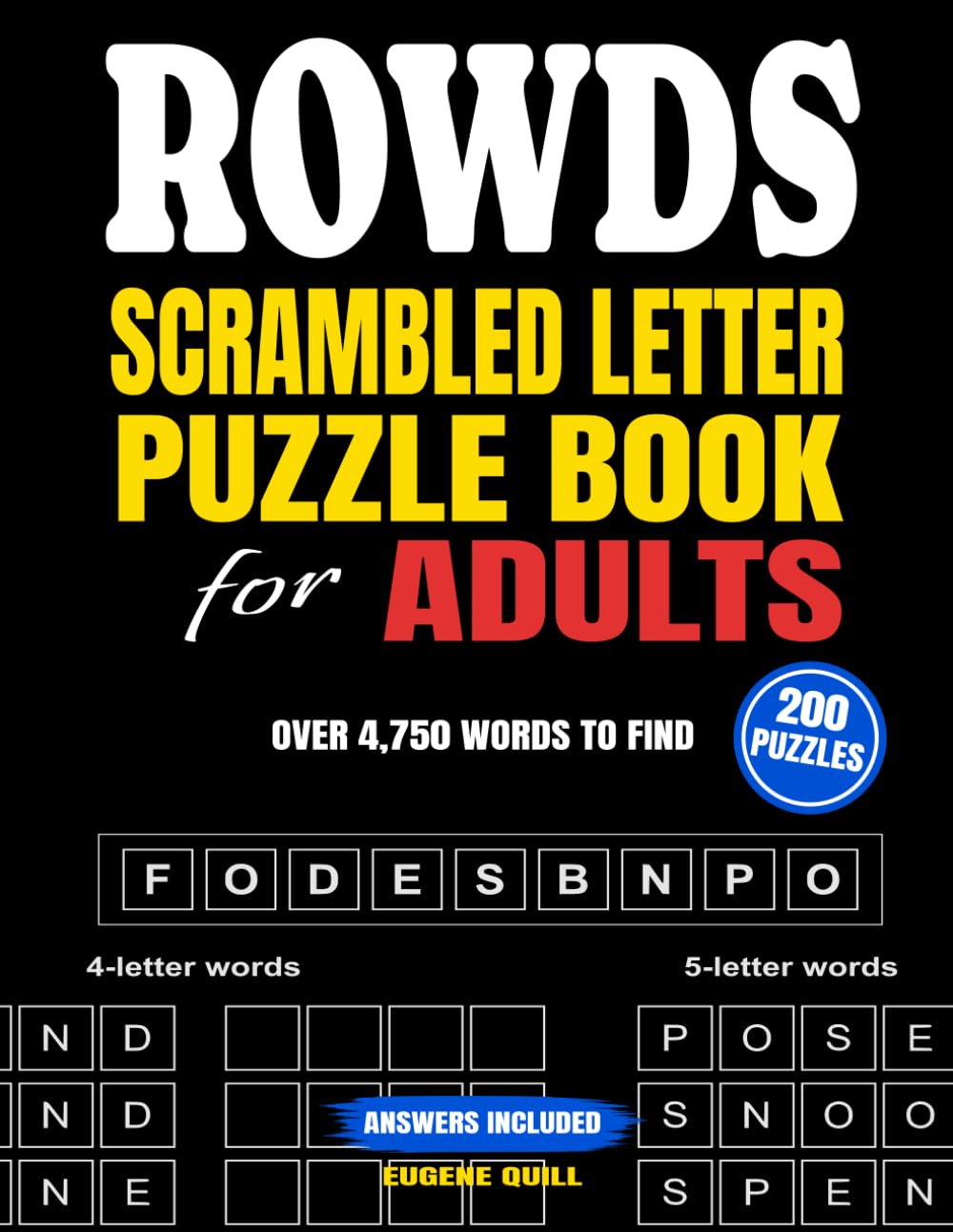 Rowds: Scrambled Letter Puzzle Book for Adults: A Brain-Boosting Word Building Game