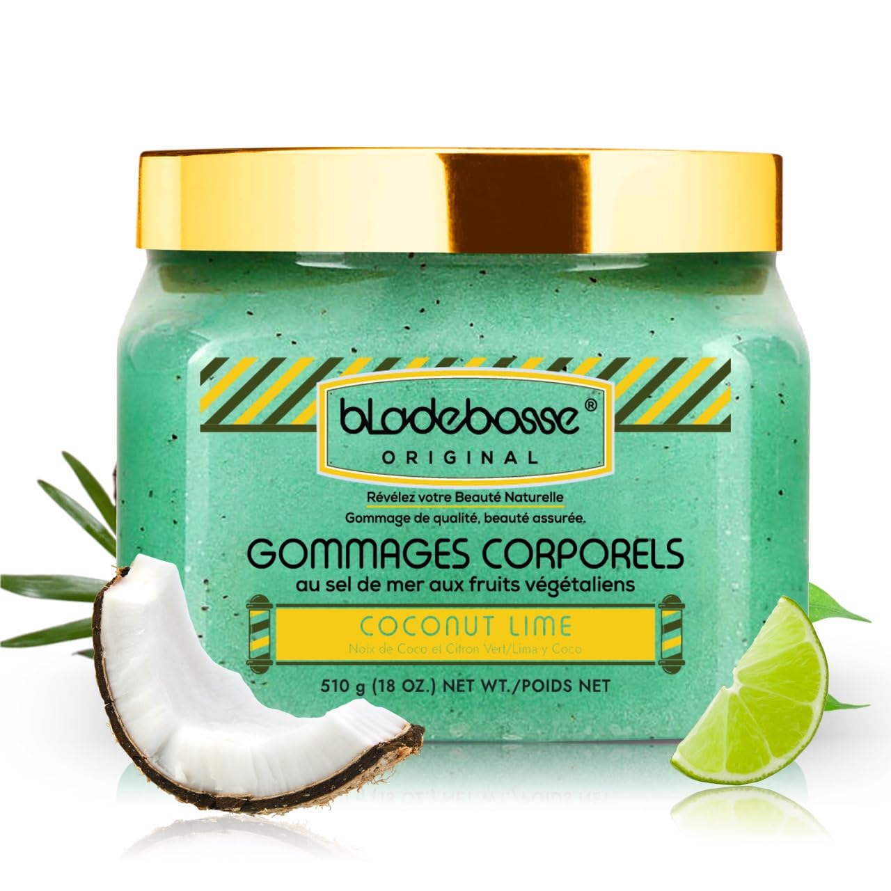 Exfoliante Corporal de Sal del Mar Muerto Enriquecido con Aroma de Mango y Kiwi 500g Body Scrub de Sales para Nutrir la Piel, Rico en Minerales Naturales para Todo Tipo de Piel (Oriental)