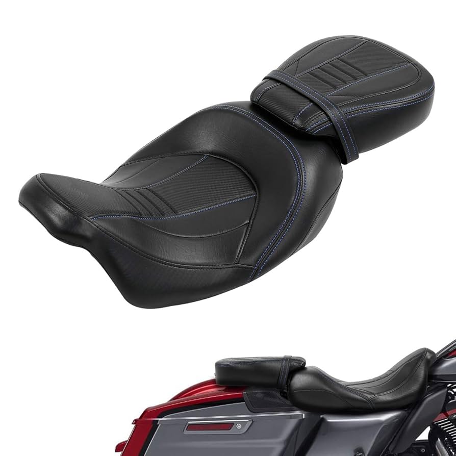 バイク　ソロシート　ハーレー Leather Motorcycles Seats Amazon.com: XFMT Low-Profile Leather Seat Pillion Passenger