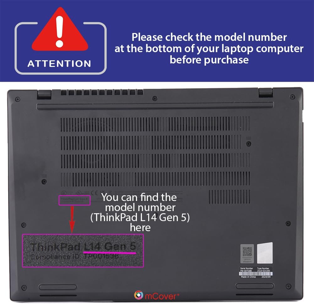 mCover case ONLY Compatible for 2024-2025 14" Lenovo ThinkPad L14 Gen 5 Series Windows Notebook Computers(NOT Fitting Any Other Lenovo Models)- Pink - Image 4